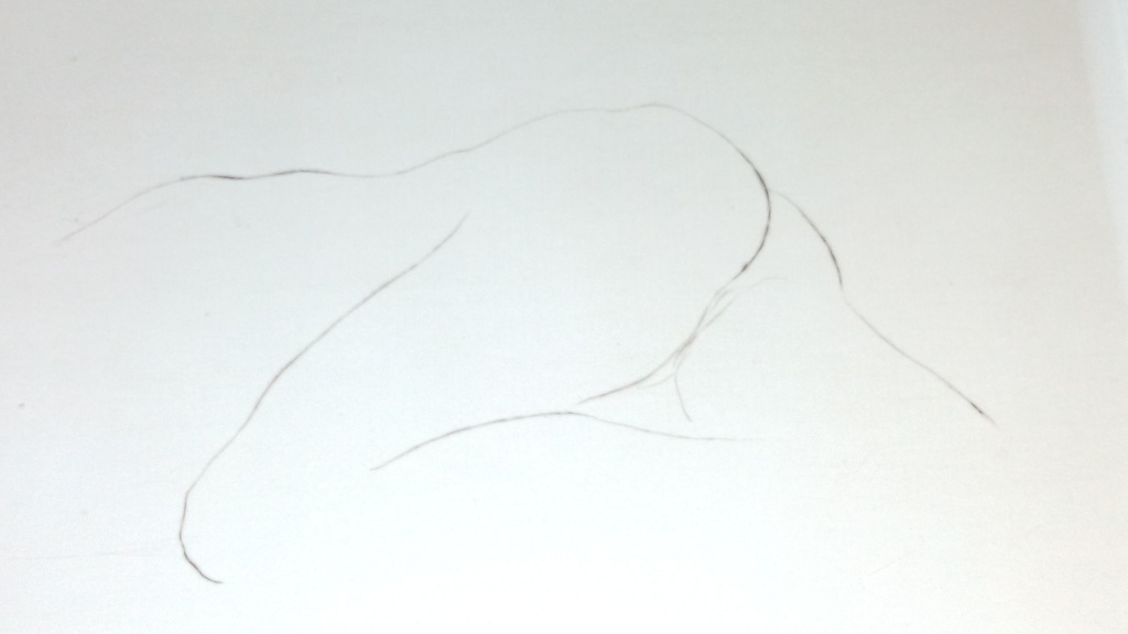 Bert de Keyser ets,21x30 Naakt,  techniek:'Dry needle etching'. Handgesigneerd.  kopen? Bied vanaf 1!