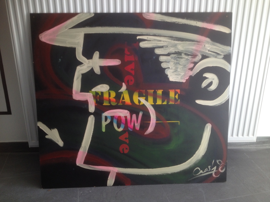 Schilderijgraffiti kunst graffiti pionier John 'Crash' Matos kopen? Bied vanaf 1500!