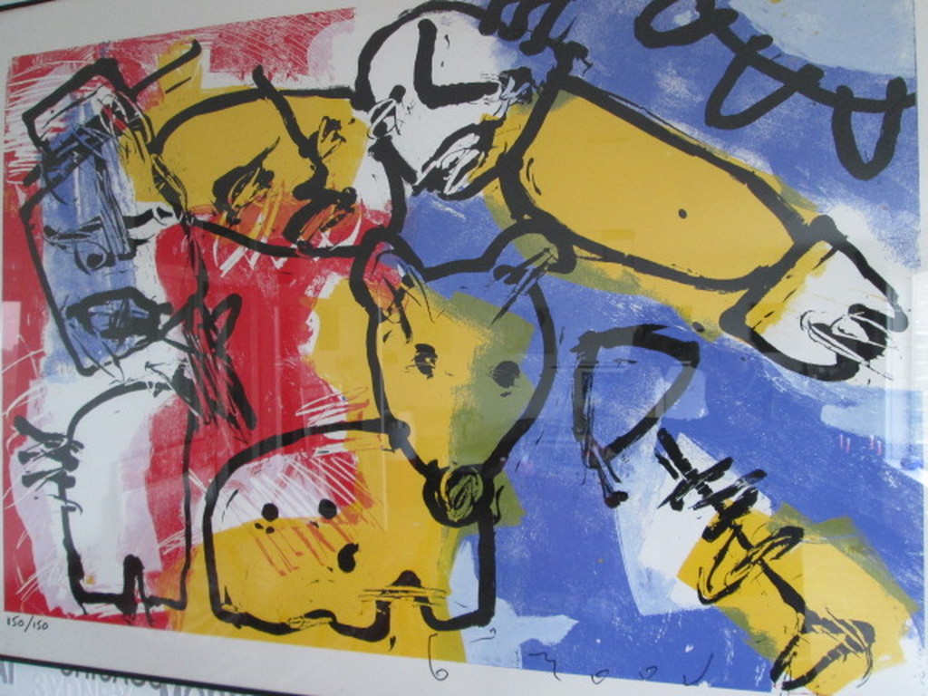HERMAN BROOD ZEEFDRUK HONDJE  ZEER GROOT!! kopen? Bied vanaf 350!
