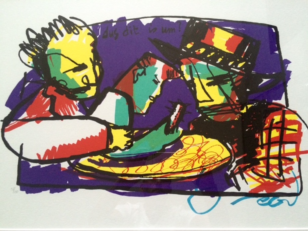 Herman Brood, zeefdruk, Dus dit is um? verkocht voor € 350!
