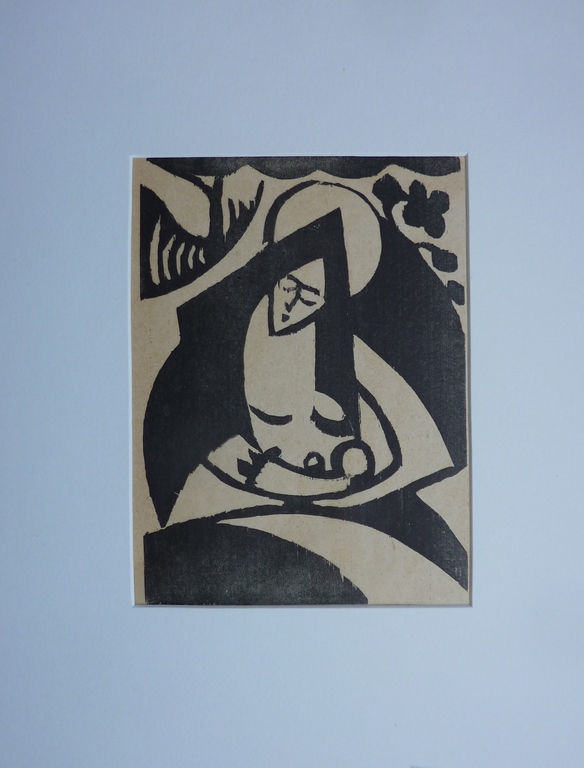 ELSE BERG houtsnede "Moeder en Kind" 1919 kopen? Bied vanaf 25!