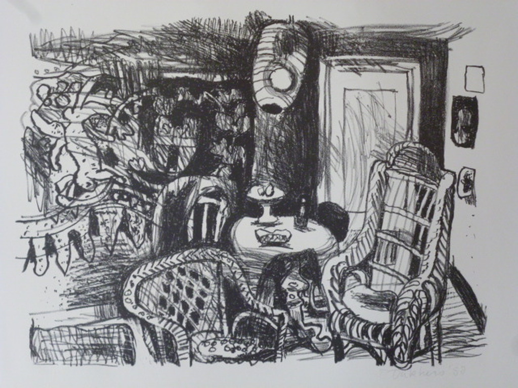 Ed Dukkers - litho - Kamerinterieur verkocht voor € 40!