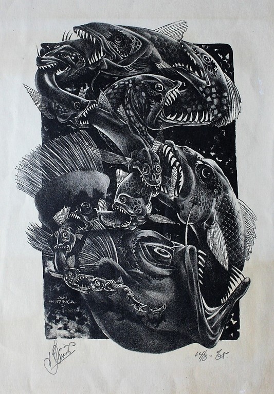 Jan Huizinga, Litho uit 1968 kopen? Bied vanaf 1!