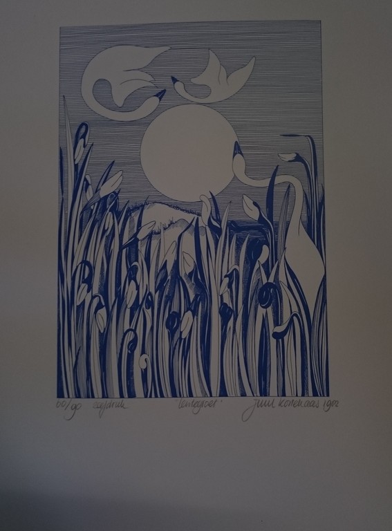 Juul Kortekaas, zeefdruk, Lentegroet kopen? Bied vanaf 20!