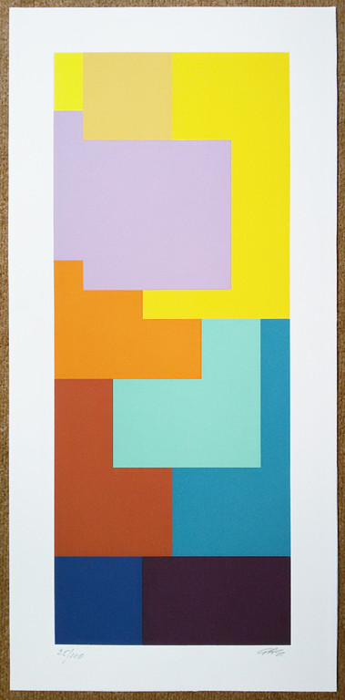 Anna Beöthy-Steiner - Geometrische compositie, zeefdruk kopen? Bied vanaf 150!