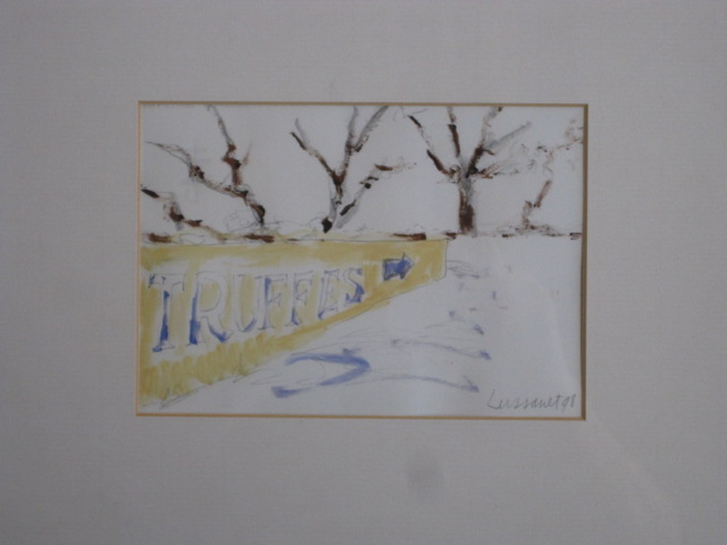 Karakteristiek werk (aquarel) Paul de Lussanet Frans landschap "Truffes"  kopen? Bied vanaf 1!
