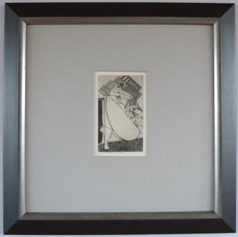 Theo Beerendonk, ets 10x17 - 1970  'Haar dijen' kopen? Bied vanaf 60!