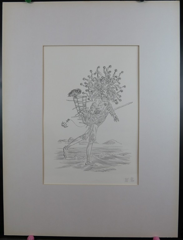 Peter Vos: Litho, Narrenschip met uil kopen? Bied vanaf 80!