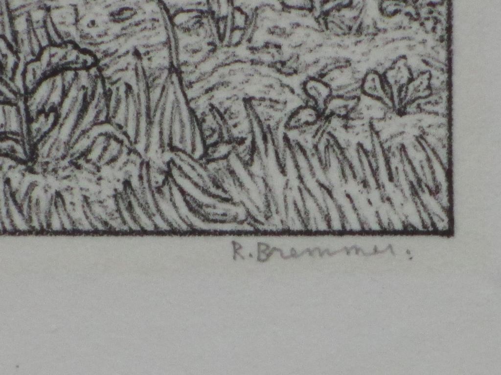 Rudolf Bremmer, Tuin met tuinder, Litho kopen? Bied vanaf 30!