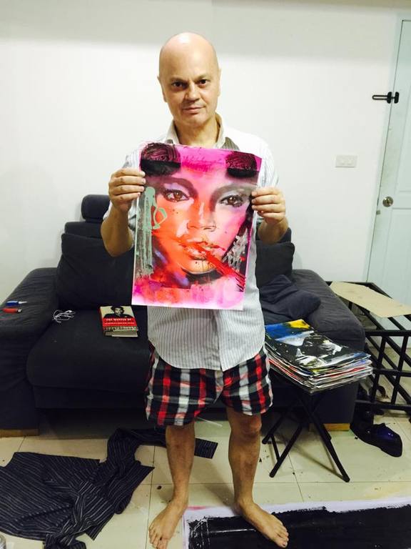 Peter Klashorst - Portret - gemengde techniek op papier - gesigneerd - 2015 kopen? Bied vanaf 1!
