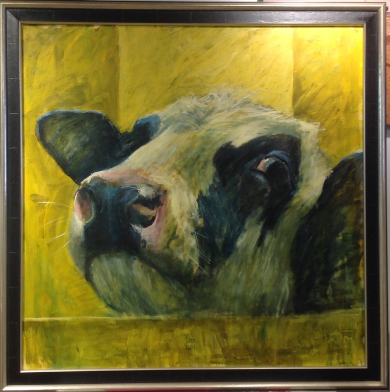 Theo Onnes, olieverfschilderij, koe kopen? Bied vanaf 475!