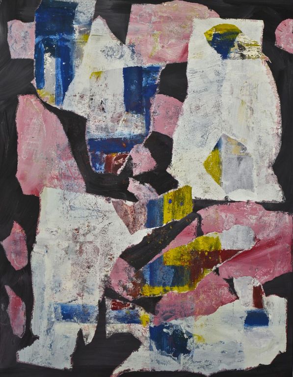 Per Arnoldi: Gouache. Abstracte compositie verkocht voor € 110!