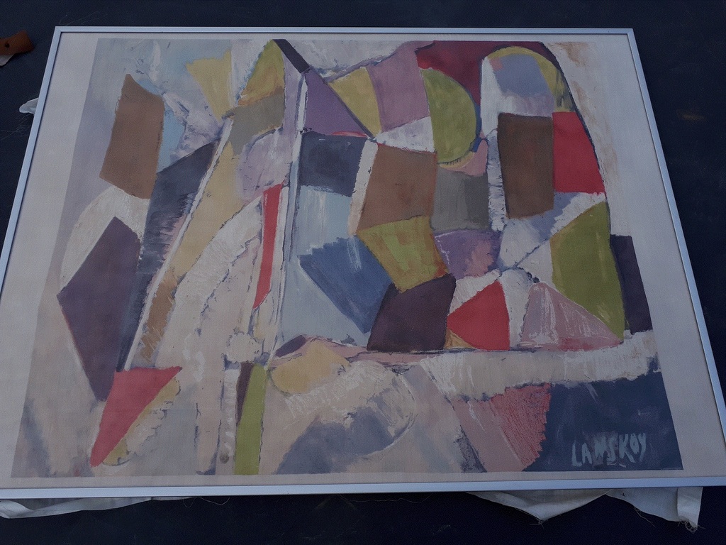 Andre Lanskoy zeefdruk op katoenzijde, Le poids d'un cartonnage kopen? Bied vanaf 25!