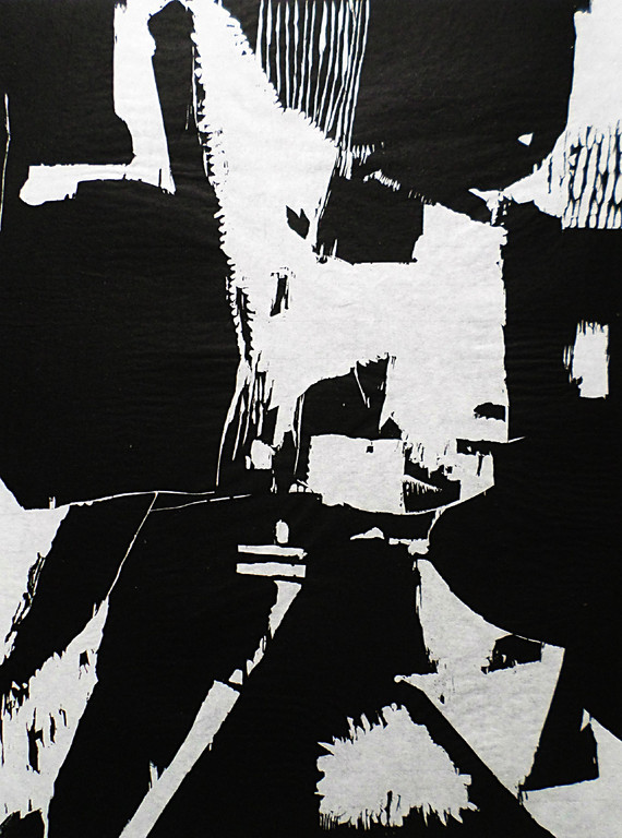 Guillaume Le Roy - Abstracte voorstelling, houtsnede verkocht voor € 50!