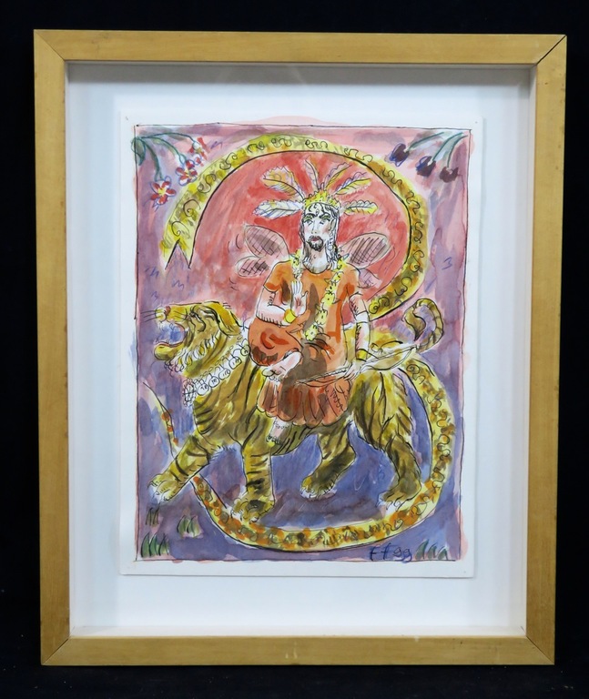 Frans Franciscus: Gem. techniek, Z.T. - Ingelijst verkocht voor € 60!