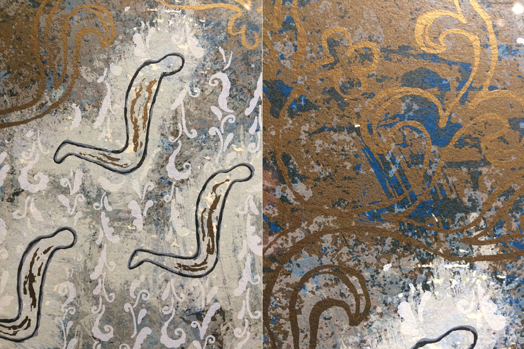 Bert Vredegoor: Miserere (zeefdruk, drieluik, 1991/1992) - ingelijst kopen? Bied vanaf 95!