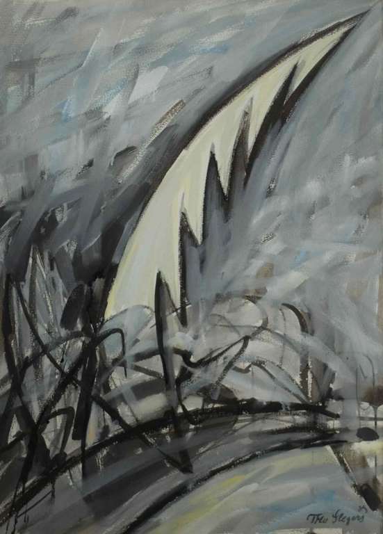 Theo Slegers, zonder titel, gouache en inkt op papier kopen? Bied vanaf 350!