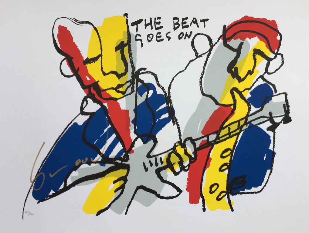 Herman Brood - Originele Kleurenzeefdruk: The Beat goes on 1 verkocht voor € 130!