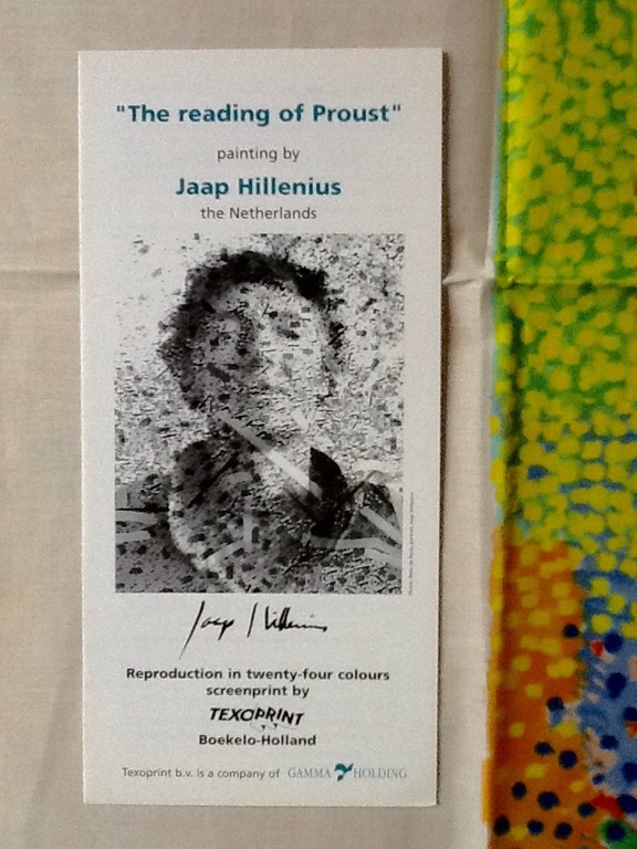 Jaap Hillenius, zeefdruk op zijde, The Reading of Proust kopen? Bied vanaf 55!