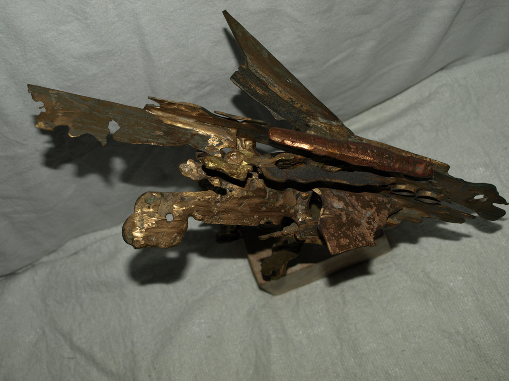 HERBERT SEILER (1928-2008) : Beeld van brons en metaal op sokkel – ca 1975  kopen? Bied vanaf 75!