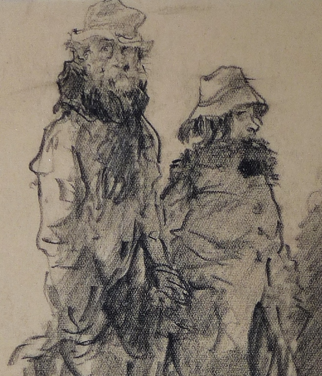 Herman Moerkerk: Tekening, Zwervers kopen? Bied vanaf 50!