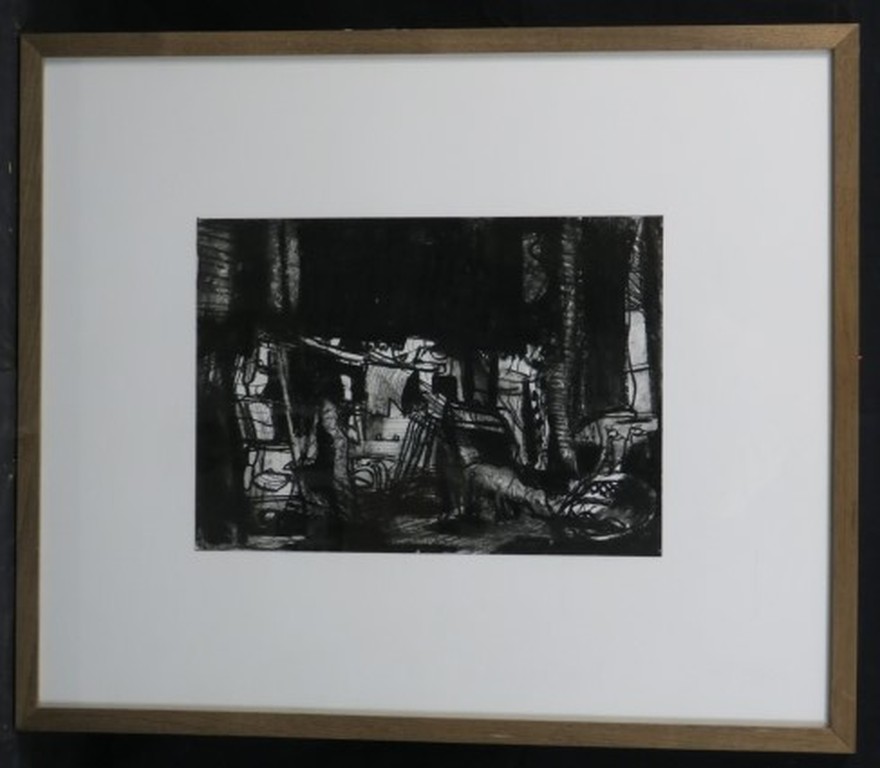 John Sikking: Houtskooltekening, Z.T. verkocht voor € 37!