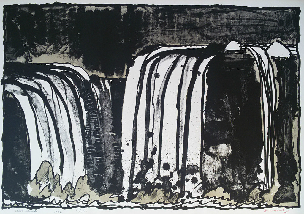 Pierre Alechinsky - Chute Blanche, litho (groot) verkocht voor € 1050!