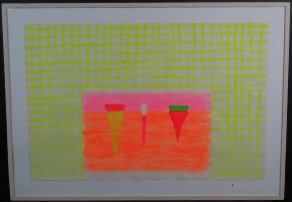 Fransje Killaars: Acryl op papier, Zonder titel -Ingelijst (groot)  kopen? Bied vanaf 50!