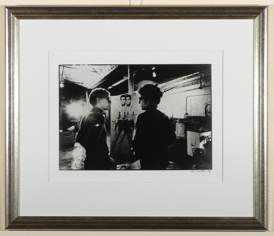 Nat Finkelstein, Gesigneerde gelatine silver photo, Dylan & Warhol kopen? Bied vanaf 1850!