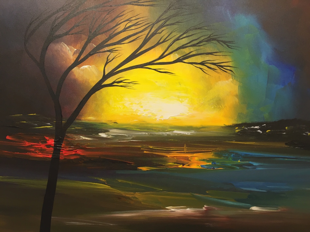 Gena Genadyj  gemengde technieken op doek verkocht voor € 135!