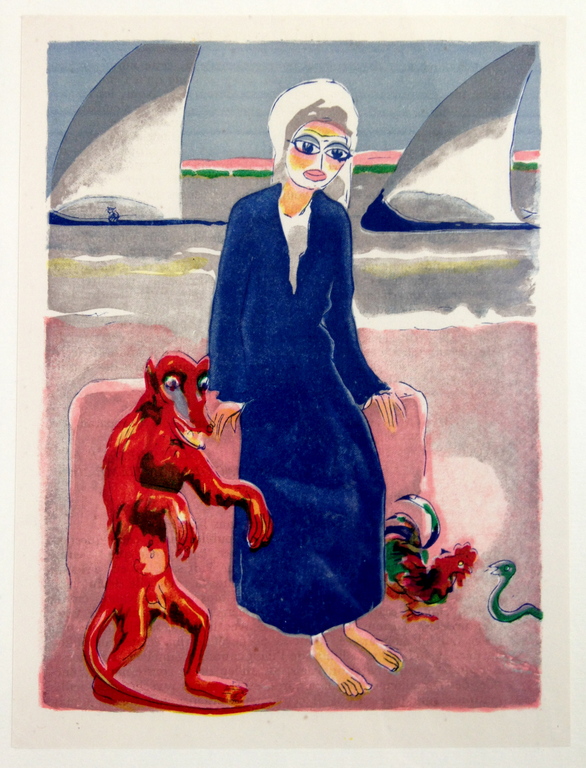 Kees van Dongen, Originele houtgravure uit 1955,  kopen? Bied vanaf 1!