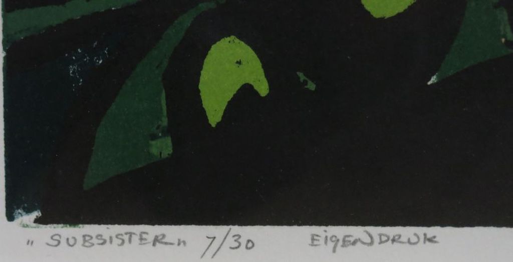 Fon Klement: Zeefdruk, Subsister -Ingelijst kopen? Bied vanaf 1!