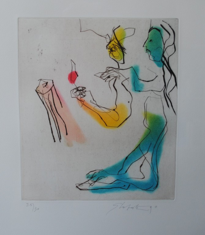 Ger Lataster - kleurenets - 1990 - professioneel ingelijst verkocht voor € 275!