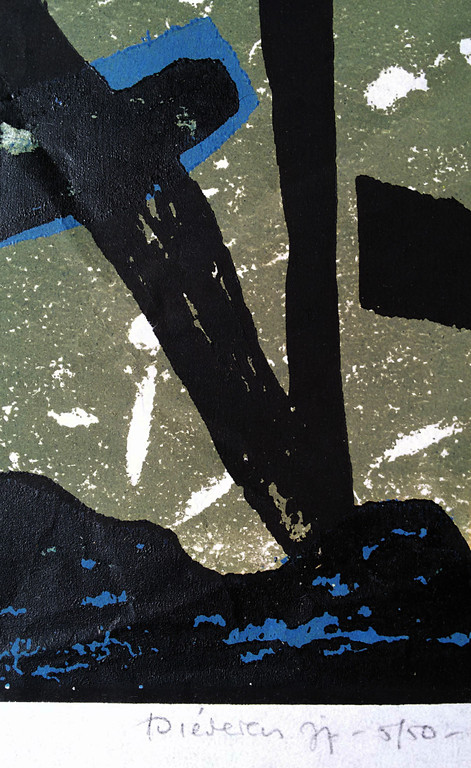 Jef Diederen - Abstracte compositie, litho kopen? Bied vanaf 1!