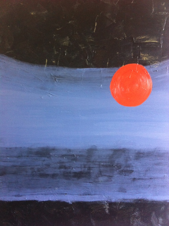 John Foppen - Moonscape....Olieverf op canvas - 3D - gesigneerd - 2016. verkocht voor € 145!