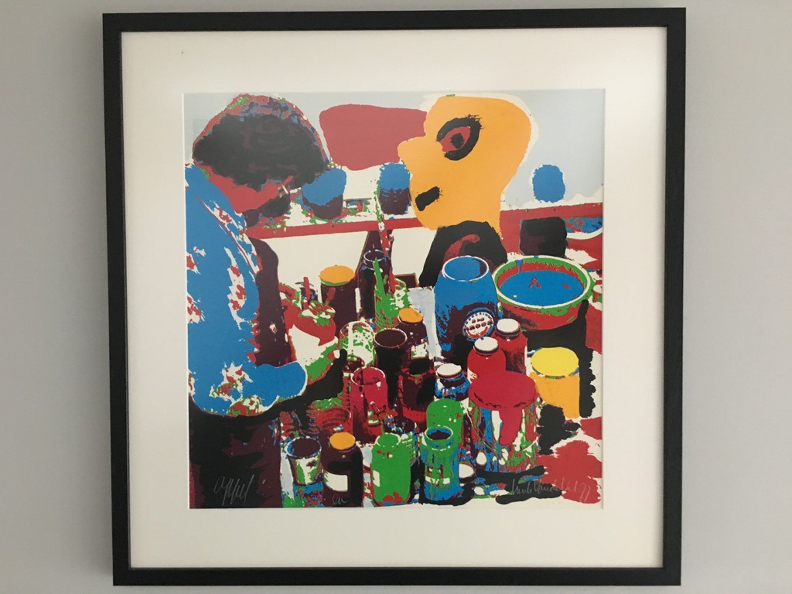 Karel Appel - Karel Appel: Kleurenzeefdruk uit 1977, Het Gele Hoofd