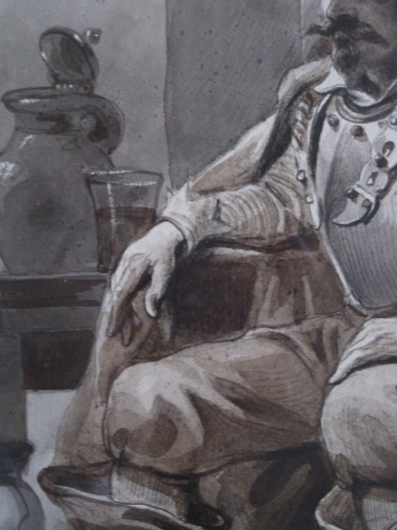 Pieter A Haaxman 1814-1887 Aquarel "Musketier" gesigneerd ca 1850 kopen? Bied vanaf 1!