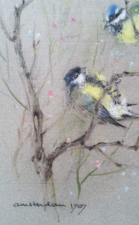 Nenad Karpov - Vogels, tekening kopen? Bied vanaf 125!