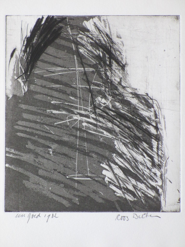 Coos Dieters - Coos Dieters, Abstracte wens, Ets kopen? Bied vanaf 1!