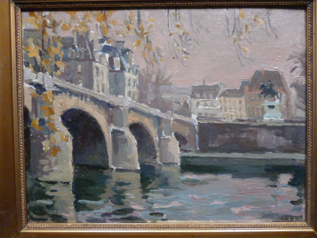 Plat - olieverf - Stadsgezicht Lyon kopen? Bied vanaf 80!