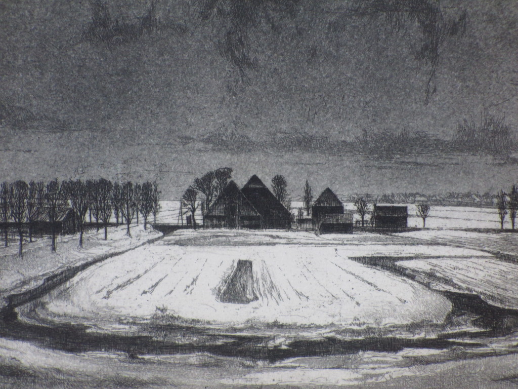 Peter Teeling, Winterlandschap Noord Holland, Ets '71 kopen? Bied vanaf 35!