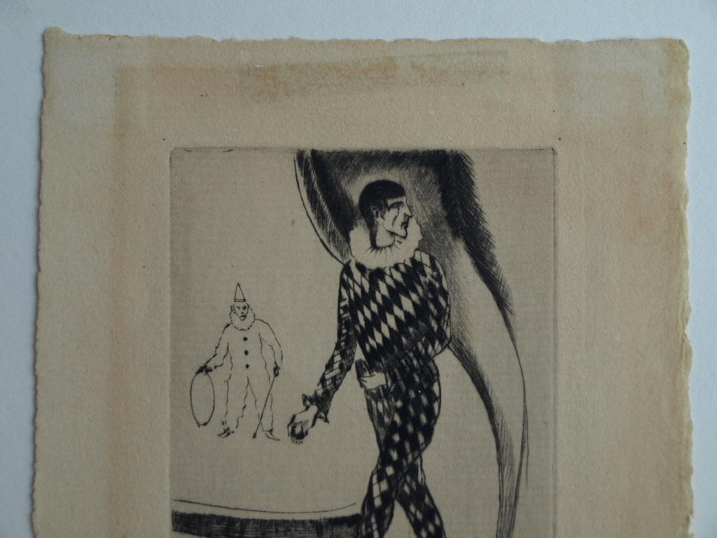 Lodewijk Schelfhout (1881-1943) : Ets – De clown – Gesigneerd – 1925  kopen? Bied vanaf 1!