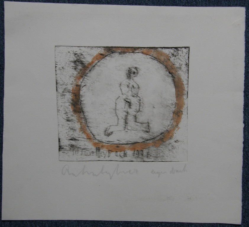 Anton Heyboer: Ingekleurde ets, eigen druk, potlood gesigneerd verkocht voor € 70!