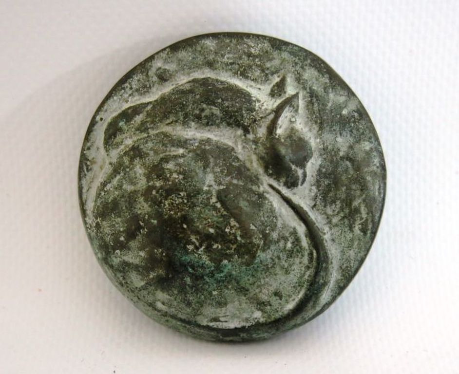 Carla Klein, bronzen penning 'Willy the naughty cat' kopen? Bied vanaf 50!