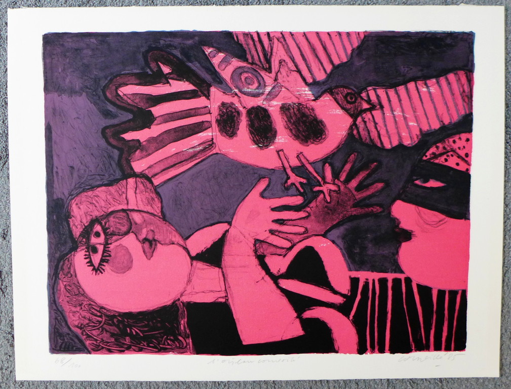Corneille, litho uit 1985. titel: l'oiseau convoité. de litho is in goede staat. kopen? Bied vanaf 225!