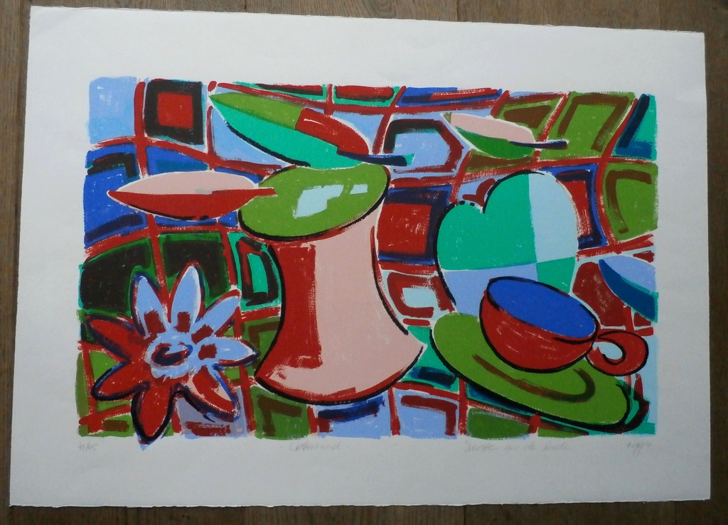 Susette van de Lande - zeefdruk: Westenwind - 1994 kopen? Bied vanaf 25!