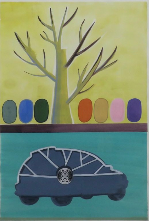 Elizabeth de Vaal: Gouache, Zonder titel - Ingelijst kopen? Bied vanaf 35!