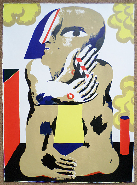 Horst Antes - Abstract figuur, litho kopen? Bied vanaf 150!