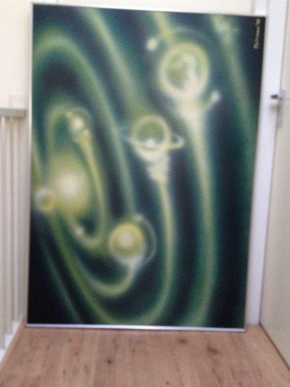 Mooi groot origineel werk van Johan Zitman ingelijst in Aluminium lijst kopen? Bied vanaf 125!