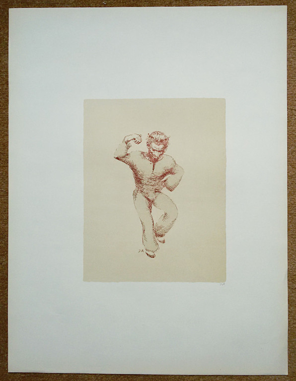 John Raedecker - Dansend mannetje, handgesigneerde litho kopen? Bied vanaf 1!